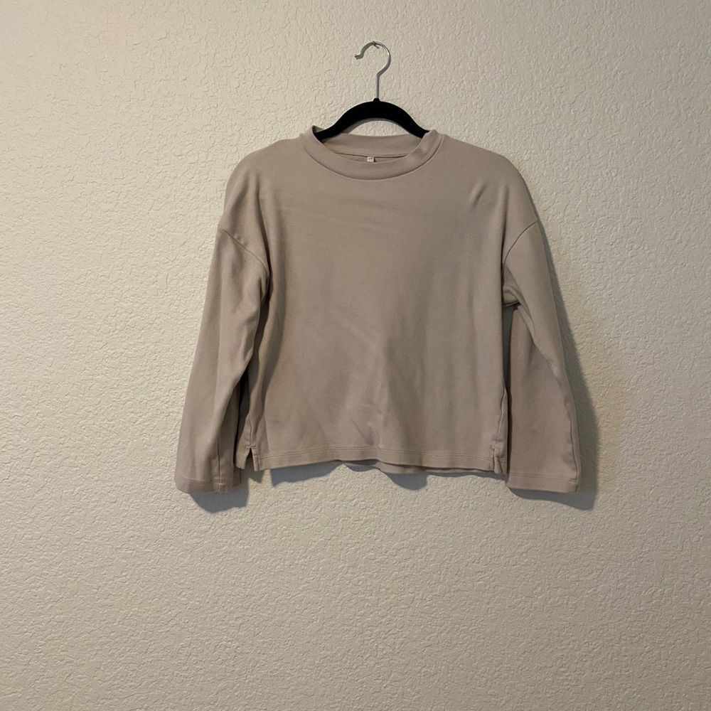 Muji cotton blend cropped sweatshirt